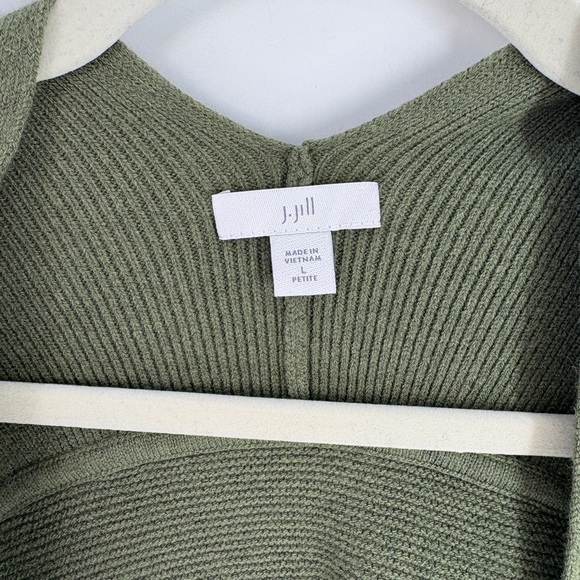 J. Jill Forest Green Open Front Cardigan - Picture 2 of 8